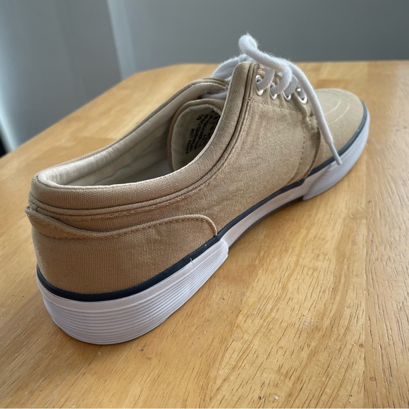 Polo Ralph Lauren Faxon Low-Top Canvas Sneaker - Beige - Mens Size 8 - Picture 8 of 15
